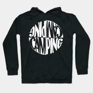 Camping Text Logo Black White Gift Hoodie